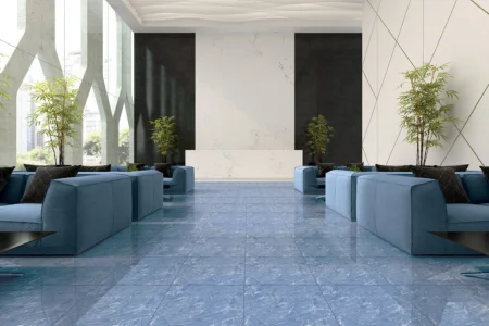Blue marble natural-stone flooring