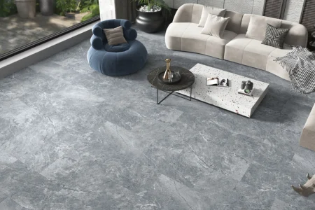 Grey marble stone flooring